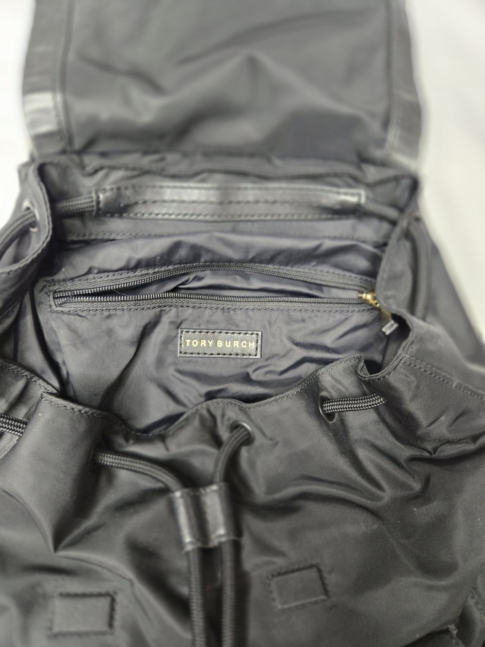 Tory Burch Black Nylon Backpack Classic Everyday Pack - Picture 4 of 4
